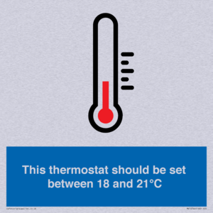 This thermostat should be set between 18 and 21°C